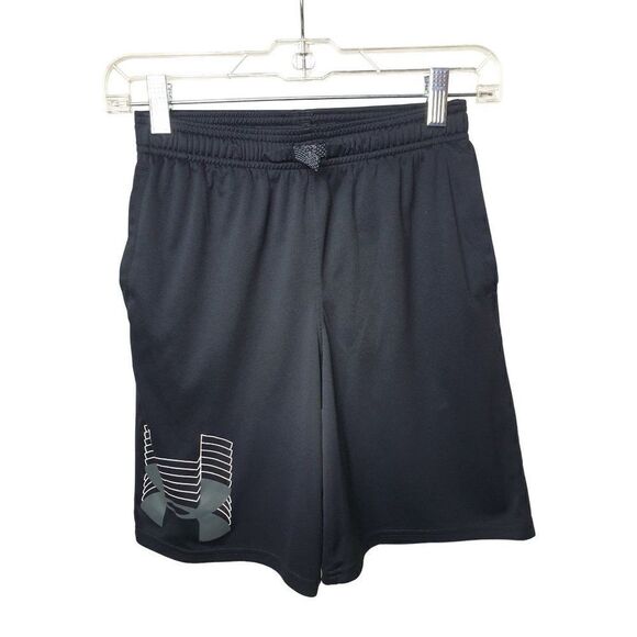 Under Armour Boys UA Heatgear Black Shorts M Prototype Athletic Essential YMD - Picture 5 of 6